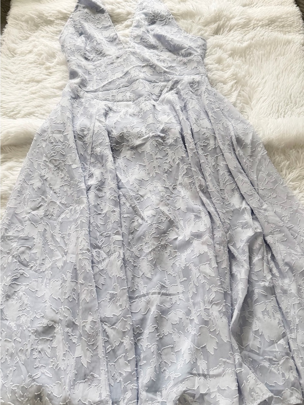 RIHOAS Light Gray Lace Midi Dress